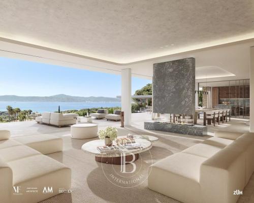 GRIMAUD - VILLA CONTEMPORAINE - VUE MER PANORAMIQUE
