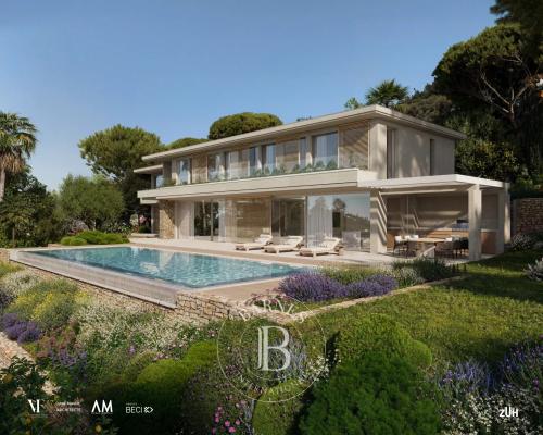 GRIMAUD – VILLA CONTEMPORAINE D'EXCEPTION – VUE MER PANORAMIQUE – DEUX PISCINES